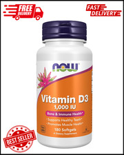 NOW FOODS Vitamin D-3 1000 IU 180 Softgels