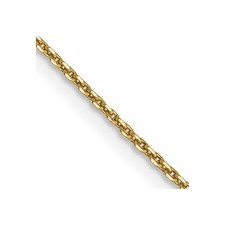 14k Yellow Gold .9mm Diamond-cut Open Link Cable Chain Necklace 20"