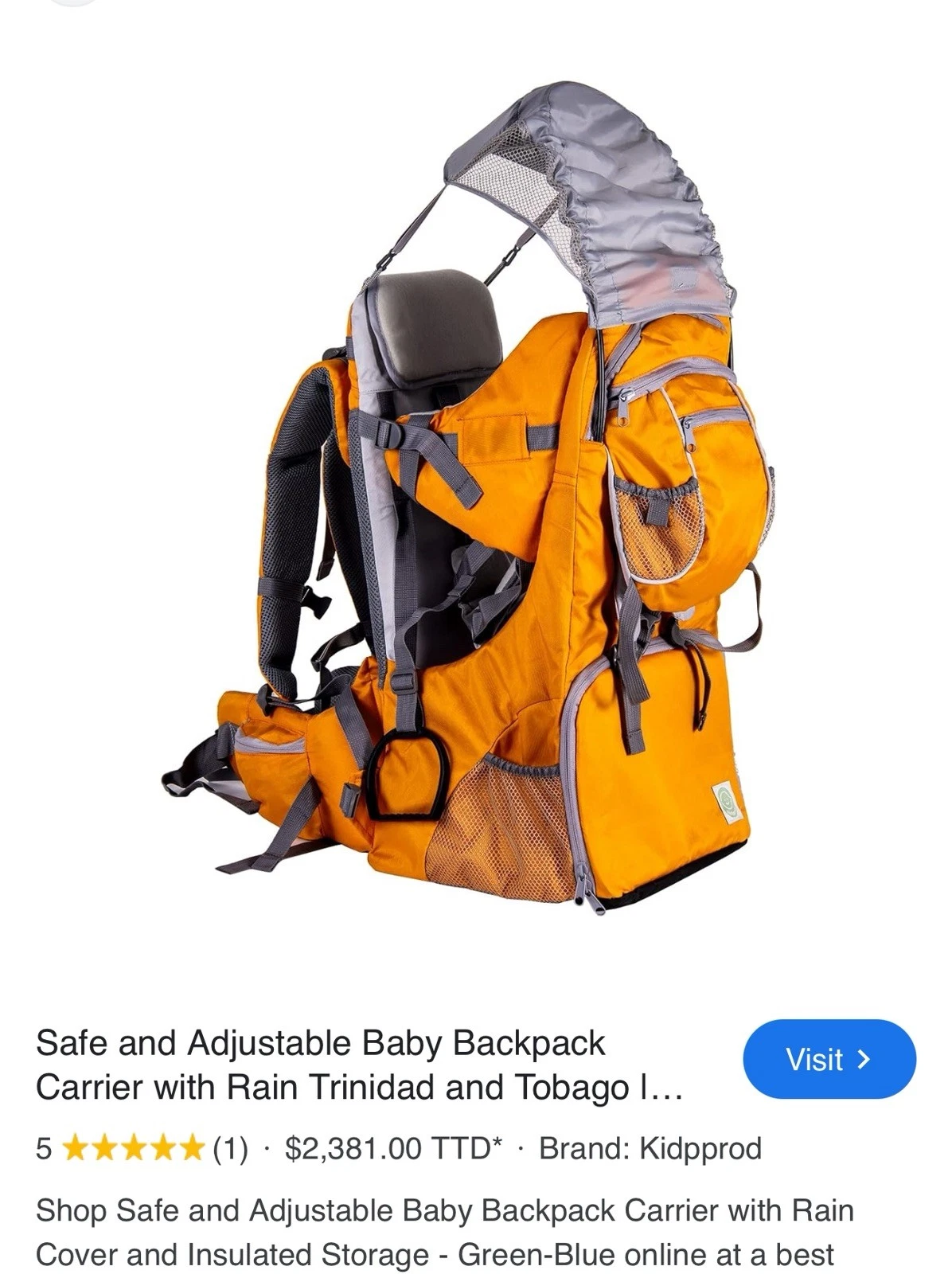 Kidpprod Baby Backpack Carrier, Safe Toddler Hiking Backpack Carrier Camping