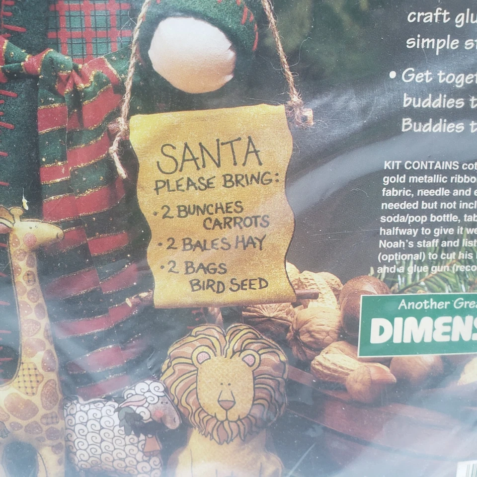 Dimensions Bottle Buddies Number 18100 Christmastide Noah Vintage 1996 Sealed - Image 4 of 4