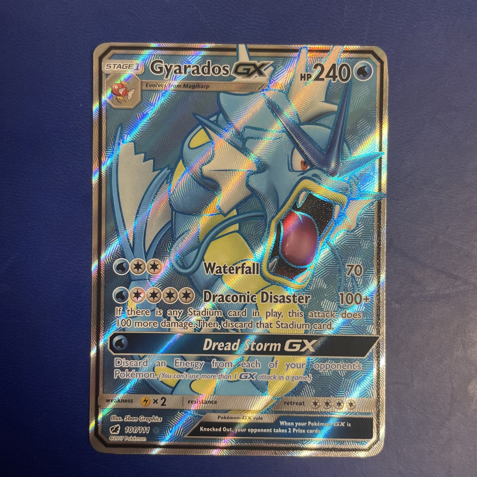 Pokemon Card TCG - Gyarados GX 101/111 Ultra Rare Full Art Crimson Invasion NM