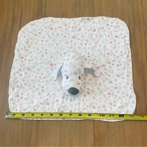 babycottons Lovey Dog Floral Puppy Baby Toy Plush Blanket Pima Cotton - Image 4 of 4