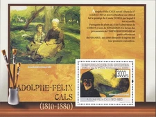 Famous Painter Adolphe Felix Cals Souvenir Sheet Mint NH