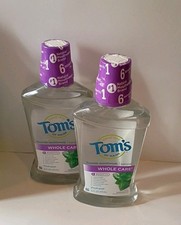 2x Tom's of Maine Whole Care Natural Mouthwash Fresh Mint 16 Oz Ex 9/22