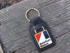 1970 Amc Leather Key Fob American Motors A-mark Car Squared Key Holder Classy