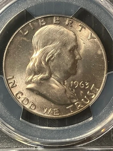 Gem 1963-D MS64 Franklin Half PCGS 52019536  Sharp Luster and Toning