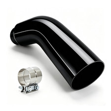 5 To 7 Black Coating Exhaust Elbow Tip With Steel Clamp