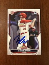 Zach Levenson Signed Autographed 2023 Bowman Draft 1st Bowman Paper IP AUTO!