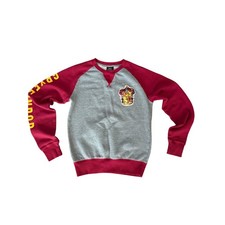 Harry Potter Gryffindor Sweatshirt Universal Studios Grey Burgundy Mens Small