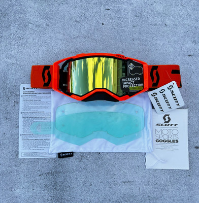 SCOTT Motocross Goggles Orange Lens Lock Anti-Fog MX ATV Off-Road - New In Box
