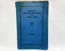 Vintage Students Shorthand Dictionary & Phrase Book Pitman Paperback