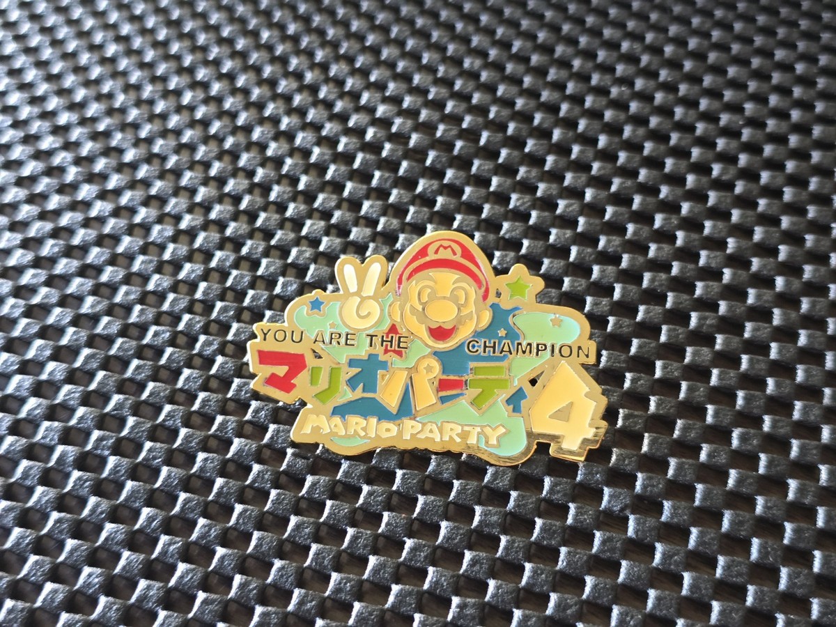 Vintage Nintendo Mario Party 4 Pin Badge Tournament Winner
