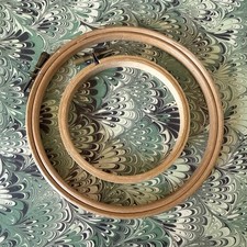 Lot 2 Vintage Small Wooden Hoop Quilting Embroidery Size/Condition Pictured