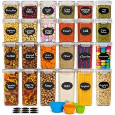 Vorratsdosen Set 24-teilig Luftdicht BPA-frei Küchen Organizer Behälter GiDeli