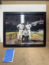 Ernie Harwell Al Kaline Trammell 1968 Detroit Tigers Tiger Stadium 11”x9” Signed