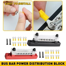AUXITO 150A 12V DC 6 Way Terminal Bus Block Bar Distribution for Car Marine Boat