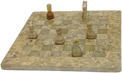 Handgefertigtes Onyx Marmor Schachbrett Größe: 8 × 8 Zoll