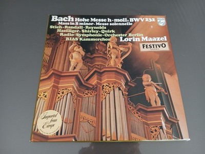 2 LP Box Bachmesse h-Moll BWV 232 Maazel Stich-Randall Haefliger Holland