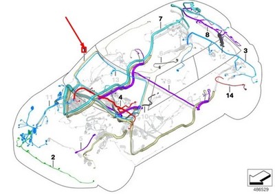 MINI Cooper Clubman F54 Airbag-System-Reparaturverkabelung 61129364712 NEUES ECH