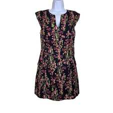 Laundry By Shelli Segal Womens Black Pink Floral Print Mini Dress Size 0 NWT