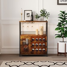 Wine Bar Cabinet Wine Liquor Storage Display Rack Kitchen Buffet Cabinet
