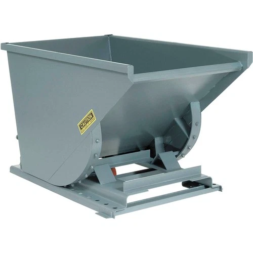2 Cu Yd Gray Medium Duty Self Dumping Forklift Hopper