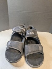 FitVille Men's Diabetic Sandals Size 15M Arch Support Adjustable Swollen Feet