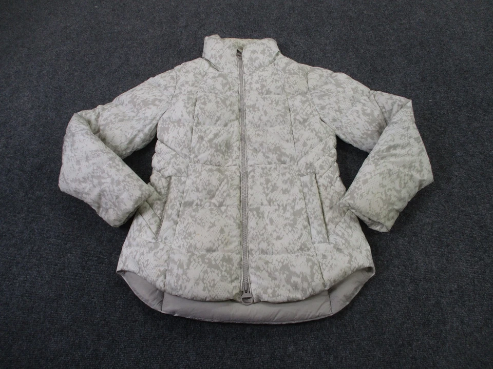 Athleta Jacket Womens S Beige Down Puffer Quilted Coat Active Outdoors Hiking - Image 2 of 4