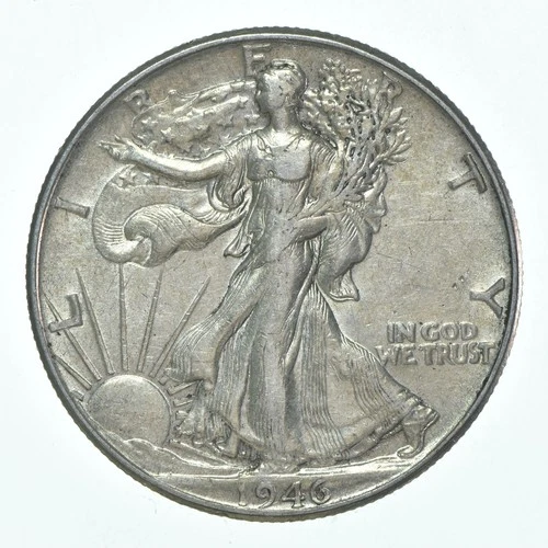 BU 1946 (P) Walking Liberty Half Dollar Uncirculated 90% Silver *6407
