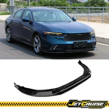 Fits 23-25 Honda Accord 11th V1 Gloss Black Front Bumper Lip Splitter PP 4PCS