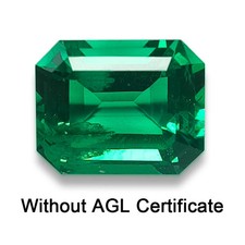 Loose Stone Lab Grown Colombia Emerald Emerald Cut Green Gemstone