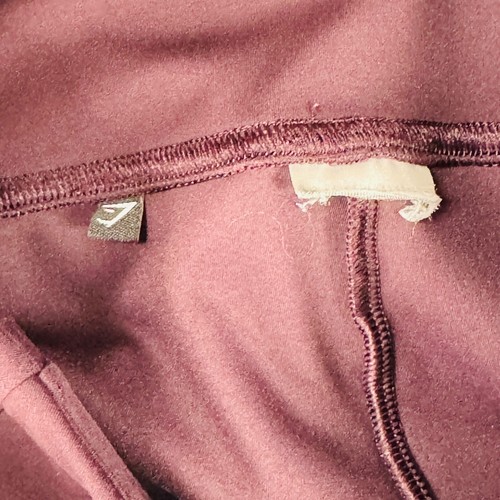 Gymshark Crossover Leggings High Waisted Athletic Purple Plum Small 25" - Picture 3 of 9