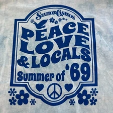 Jerzees Dri-Power Active Shirt Adult 2XL Peace Love Summer Graphic TShirt