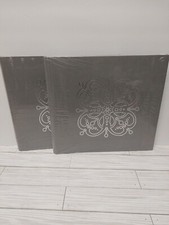 IKEA FAMILY FRUSEN Set Of 2 Scrapbooks 12x12 Gray  Silver Embossed Design NEW