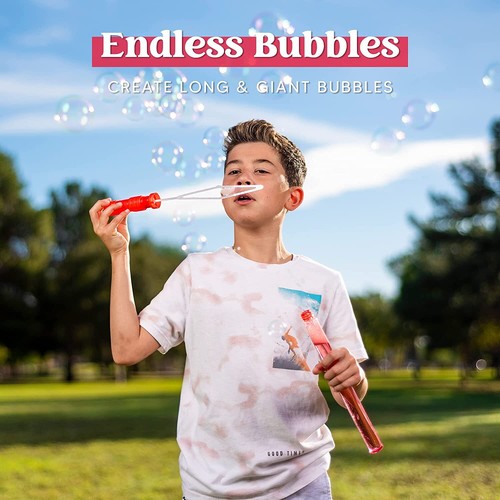 Syncfun 36 Pack 14.6" Big Bubble Wands Bulk Bubble Blower for Kids Party Favors - Picture 2 of 7