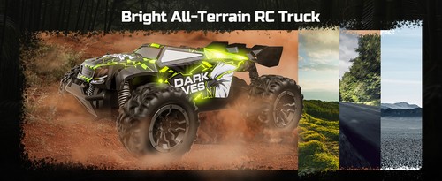 DEERC S767 1/20 Leuchtende Grün Ferngesteuerter Auto Off Road Monstertruck 40min - Bild 8 von 10