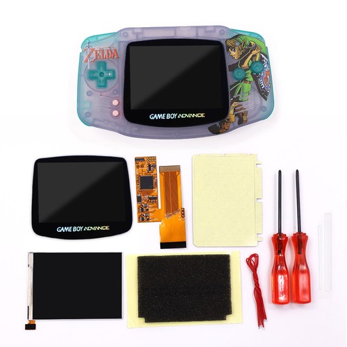 Zelda GBA IPS Housing shell & GBA 10 Levels Brightness V2 IPS Backlight LCD Mod - Picture 33 of 37