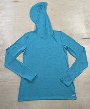 BCG Women's Hoodie Size M, Lightweight Athletic Pullover Thumbholes Blue