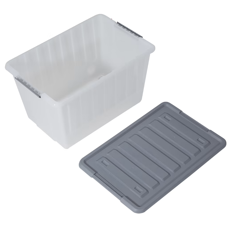 52L Large Moveable Storage Box Heavy Plastic Tub Storage Box Large