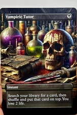 Vampiric Tutor Proxy Card with Custom designed art