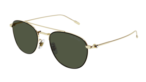 Montblanc Sunglasses MB0211S  008 Gold green - Afbeelding 1 van 1