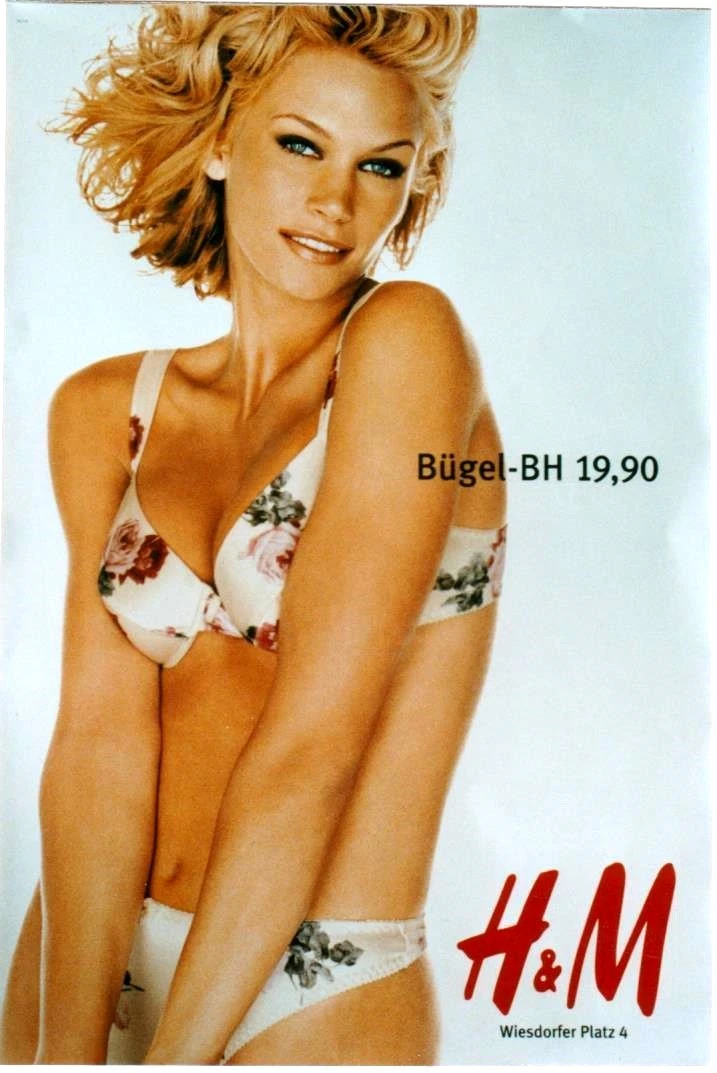 Original vintage poster SEXY LINGERIE H M 1996 Natascha Hendstridge 3