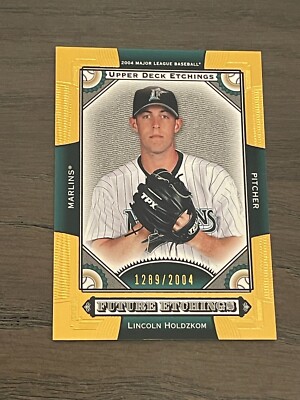 2004 Upper Deck Etchings Lincoln Holdzkom RC #107 Florida Marlins /2004