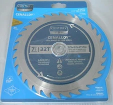 CENTURY DRILL & TOOL 7-1/4" 32 TOOTH COMBINATION STEEL CIRCULAR SAW BLADE NEW