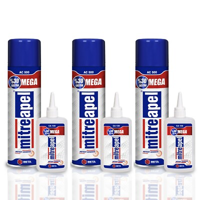#ad MITREAPEL Super CA Glue 4.5 oz. with Spray Adhesive Activator 16.9 fl. oz $379.99