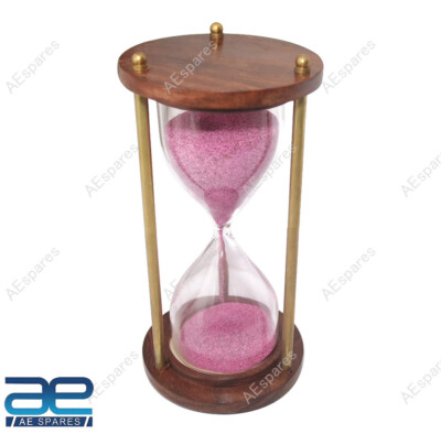 Neu 5 Minuten Sand Timer Sandglas Messing Maritim Wohnkultur