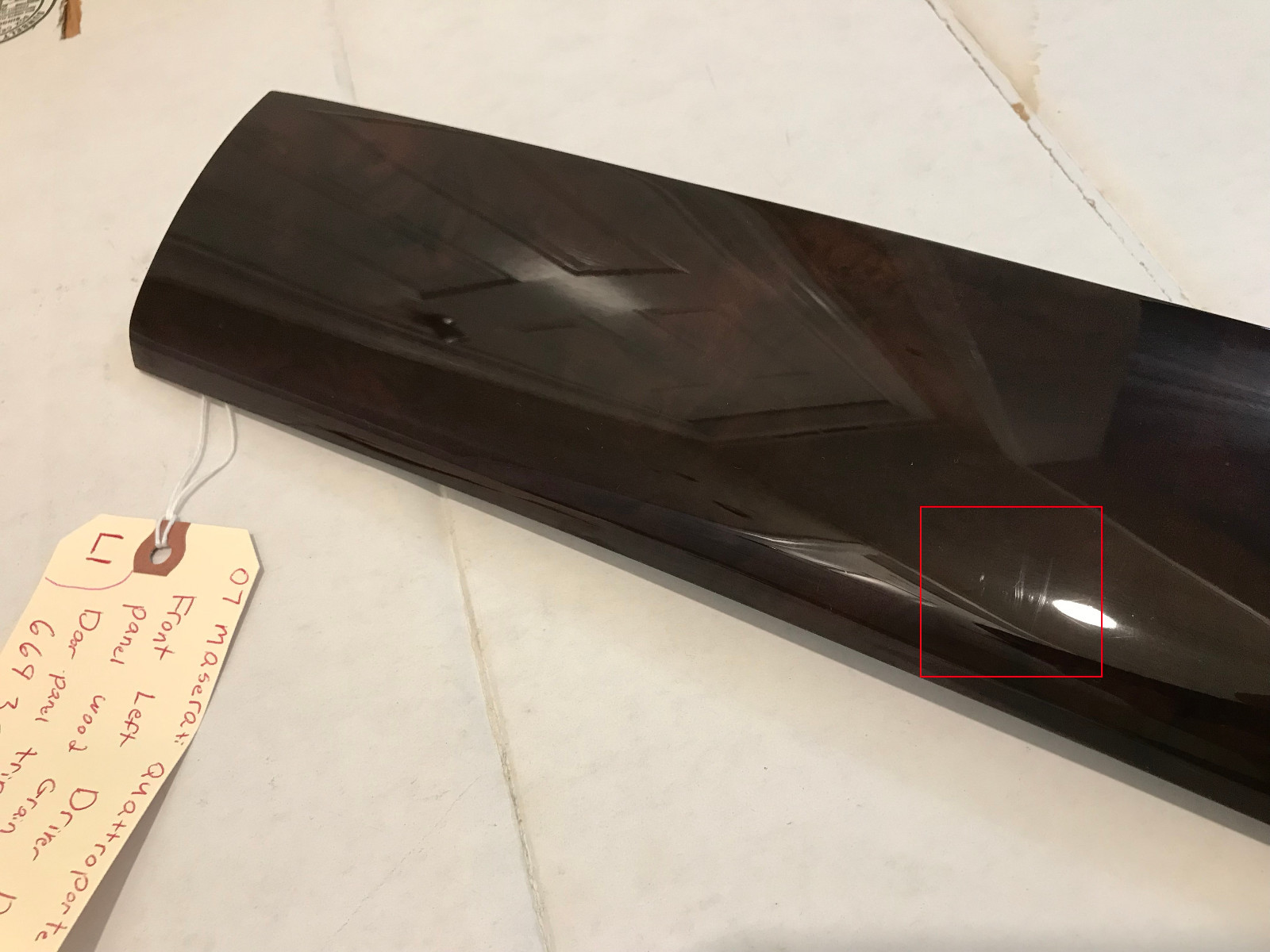 07 Maserati Quattroporte Front Left Wood Grain Door Trim 66938700. 