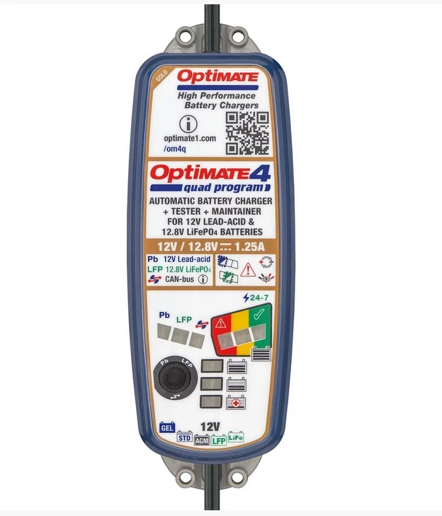 Batterieladegerät Canbus Optimate 4 quad Tecmate mit Can-bus BMW Stecker Premium - Bild 2 von 4