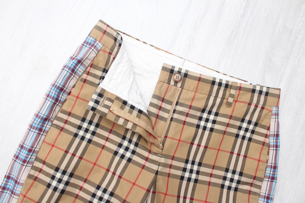 Women's BURBERRY RARE Dana Vintage Check Straight Leg Pants
