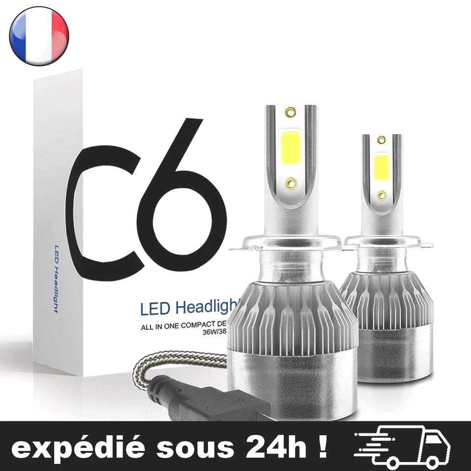Ampoule Led H1 6000K blanc Antibrouillard Phare Voiture Auto Feux Xénon - Photo 1/4